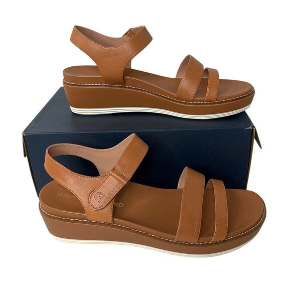 Cole Haan OG Peyton Flatform Sandals Womens Size 11 Pecan W30263 - Picture 1 of 5